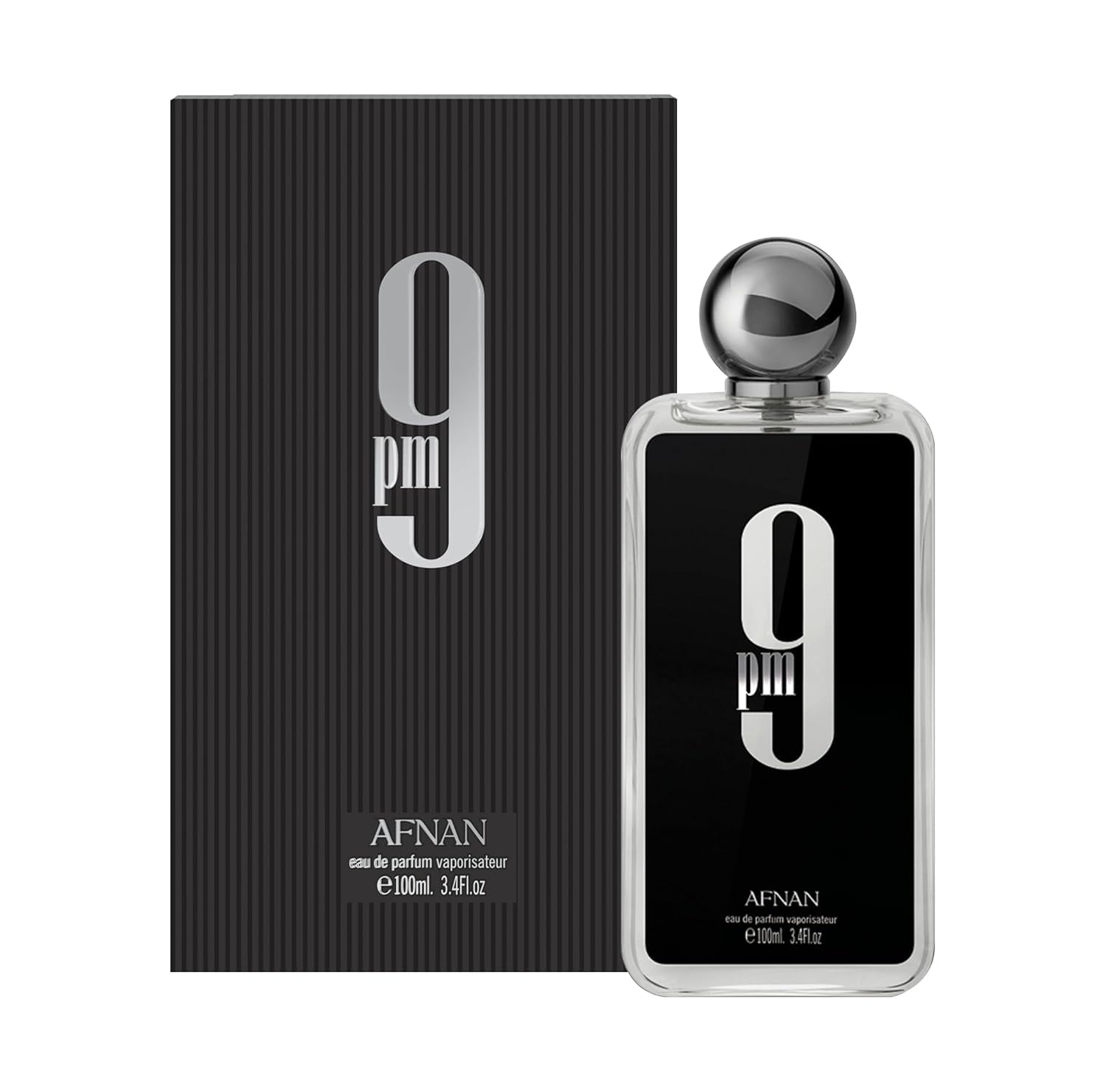 Afnan 9 PM for Men – a bold and sophisticated cologne with amber and vanilla notes, offering a sharp, long-lasting fragrance perfect for evening wear and special occasions.